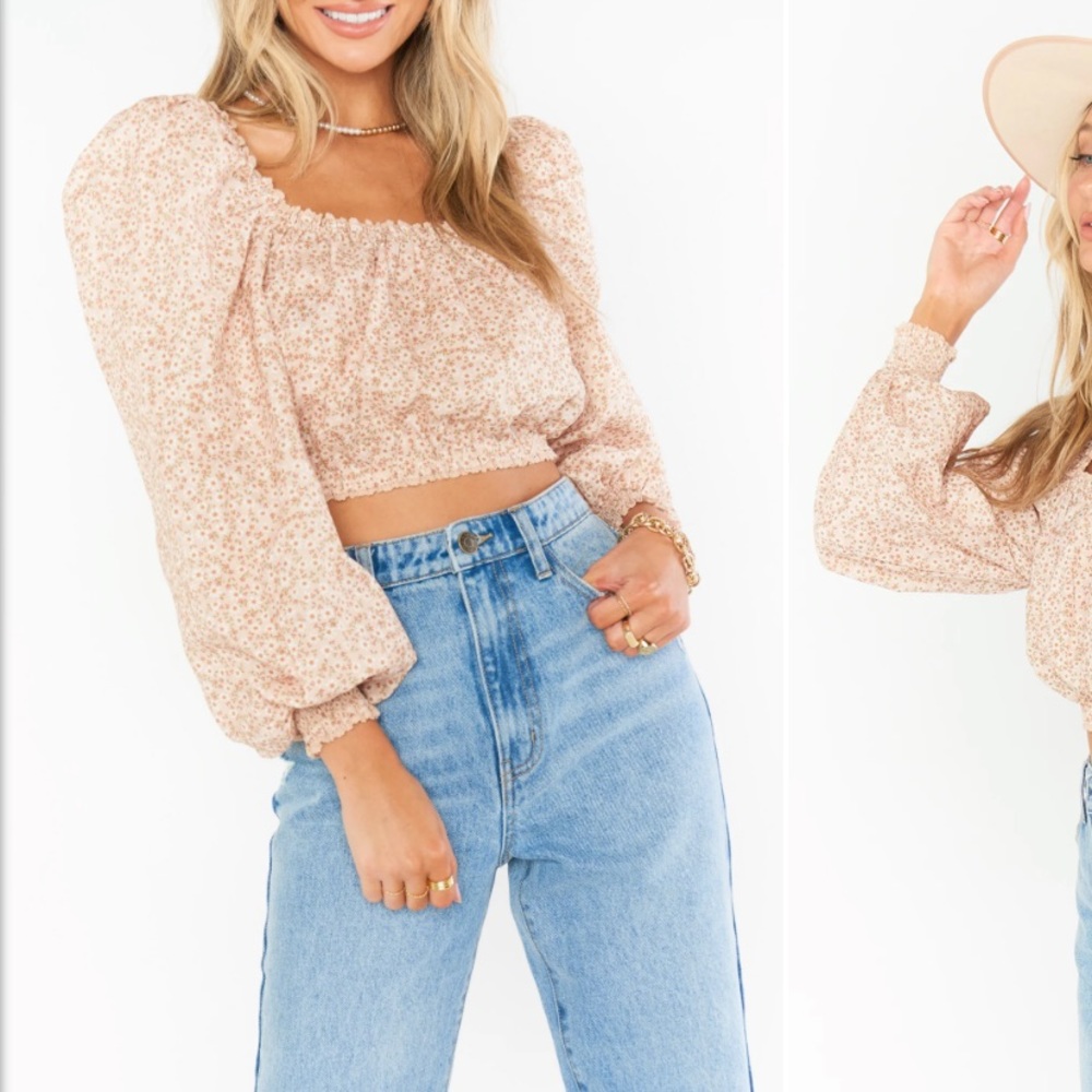 SHOW ME YOUR MUMU: Susana crop top, ditzy daisy, XL